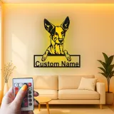 Custom German Shepherd Led Light Metal Wall Art Personalized Dog Lover Gift Living Room Pet Decor 5