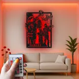 Personalized Trumpet Player LED Sign | Custom Marching Band Metal Art | Musician Name Gift | Band Room & Studio Wall Decor