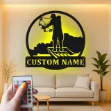 Insegna in metallo LED personalizzata per cacciatori di archi - Regalo per appassionati di tiro con l'arco - Decorazione per man cave 1