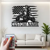 Cartel de metal LED personalizado para motorista de ATV, regalo personalizado para entusiastas del off-road, decoración para man cave