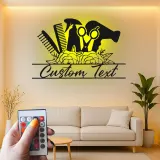 Insegna su misura per hair stylist | Arte murale LED in metallo per saloni | Decorazione personalizzata per beauty studio | Regalo per parrucchiere