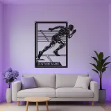 Custom Sprinter LED Sign | Personalized Track & Field Metal Wall Art | Athlete Gift for Coach | Gym Decor
