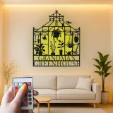 Panneau personnalisé pour serre avec LED | Décoration murale en métal sur mesure pour le jardin | Cadeau pour mamie jardinière | Déco murale