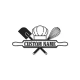 Insegna in metallo retroilluminata con chef di panetteria regalo personalizzato per panettieri decorazione per cucina per appassionati di cucina