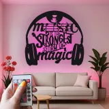 Cartel de metal LED con cita musical, regalo para amantes de la música, decoración para dormitorio o estudio