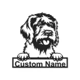 Décoration murale en métal LED personnalisée de chien de berger - Cadeau pour amoureux des chiens