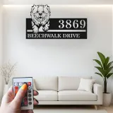 Custom Chow Chow Address Led Light Metal Wall Art Personalized Dog Lover Gift Outdoor Home Decor