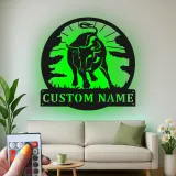 Personalisiertes Bull LED Licht Metallschild Rustikale Ranch Deko Geschenk für die Wand
