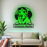 Cartel de metal LED personalizado con Beagle, regalo para amantes de los perros, decoración para sala de estar