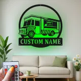 Insegna LED per food truck | Arte da parete in metallo su misura per ristoranti e cucine | Targa personalizzata con nome dello chef