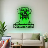 Custom Mastiff Led Light Metal Wall Art Personalized Dog Lover Gift Living Room Pet Decor 4