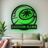 Décoration murale en métal personnalisée de vaisseau spatial Sci-Fi avec rétroéclairage LED - Cadeau pour les passionnés de l'espace et décoration de salle de jeux
