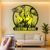Insegna in Metallo Pellicano Personalizzata | Arte Murale LED Costiera per la Casa | Regalo per Amanti degli Uccelli | Decorazione per Casa al Mare