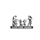 Custom Family Motocross Led Light Metal Wall Art Personalized Gift for Dirt Bike Enthusiasts Garage or Game Room Decor