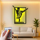 Insegna in metallo LED ballerina personalizzata, regalo di danza per amanti del balletto, decorazione per camera da letto o studio di danza
