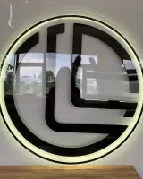 Backlit Acrylic Business Sign | Custom LED Logo | Modern Office & Salon Wall Decor