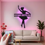 Cartel de metal LED de bailarina personalizado, regalo de danza para su decoración de dormitorio para amantes del ballet