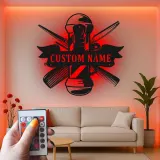 Personalisierte LED-Beleuchtung Metall-Wandkunst für Friseursalons 1