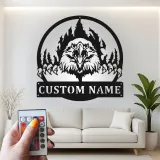 Custom Eagle Led Light Metal Wall Art Personalized Gift for Nature Lovers Rustic Cabin Decor 1
