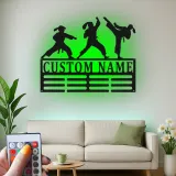 Personalized Martial Arts Metal Sign | Custom Karate LED Wall Art | Dojo & Gym Decor | Martial Artist Gift