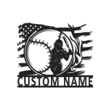 Insegna in metallo personalizzata per giocatore di softball con luce LED regalo per atleti decorazione per stanza sportiva 2