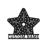 Custom Starfish LED Sign | Personalized Metal Wall Art | Nautical Beach House Decor | Coastal Ocean Lighting