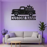 Personalisierte Farm-Truck-Metallschild | Individuelles LED-Wandkunst | Rustikale Bauernhaus- & Ranch-Dekoration | Vintage-Hühnertafel-Geschenk