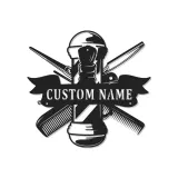 Personalisierte LED-Beleuchtung Metall-Wandkunst für Friseursalons 1