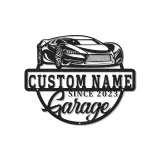 Custom Sports Car Led Light Metal Wall Art Personalized Garage Gift for Car Enthusiasts Man Cave Decor