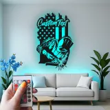 Cartel de metal LED personalizado para entusiastas de la soldadura, regalo para decoraciones de garaje o taller