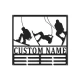Décoration murale en métal personnalisée Aventure de ski avec rétroéclairage LED Cadeau personnalisé pour les passionnés de ski Décor de salle de jeux