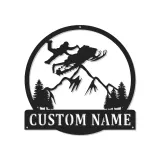 Personalized Snowmobile Sign | LED Metal Wall Art for Man Cave | Custom Rider Name Plaque | Extreme Sports Decor