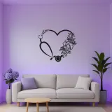 Insegna personalizzata con stetoscopio | Arte da parete in metallo LED per clinica | Regalo su misura per infermieri e medici | Targhetta floreale a cuore
