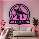 Cartel de metal LED personalizado para limpiadores de ventanas, regalo único para limpiadores, decoración de oficina o taller