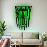 Custom Disc Golf Basket Led Light Metal Wall Art Gift for Disc Golf Enthusiast Game Room Decor