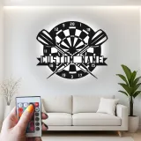Insegna in metallo LED personalizzata per dartboard regalo per giocatori di freccette decorazione per sala giochi 1