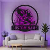 Décoration murale en métal LED personnalisée pour soudeurs - Cadeau de garage pour passionnés de soudure