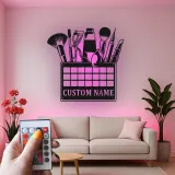 Personalisierte Makeup Artist LED-Schild | Individuelle Metall-Wandkunst für Salon-Dekoration | Beauty-Studio Namensschild | MUA Vanity Licht