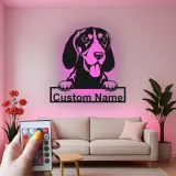 Custom Beagle Led Light Metal Wall Art Personalized Dog Lover Gift Living Room Pet Decor 3