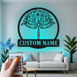 Décoration murale en métal personnalisée Libellule avec Design Floral et Rétroéclairage LED Cadeau pour Amoureux de la Nature Décor de Jardin