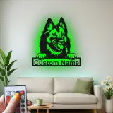 Cartel LED de perro personalizado | Arte mural de nombre de mascota personalizado | Decoración iluminada de entrada | Regalo único para amantes de los perros