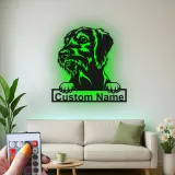 Cartel de metal LED personalizado para perros, regalo para dueños de mascotas, decoración para la sala de estar para amantes de los perros 2