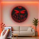 Décoration murale en métal LED personnalisée Libellule Cadeau pour amoureux de la nature Décor de jardin ou patio 1