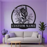 Insegna Nome Lemure Personalizzata | Arte in Metallo LED per Nursery a Tema Giungla | Decorazione Faunistica Personalizzata | Luce per Stanza Bambini Boho