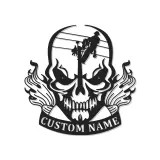 Insegna in Metallo con Teschio per Lineman | Arte da Parete LED Personalizzata per Elettricista | Decorazione per Man Cave e Insegna per Laboratorio | Regalo per Lui