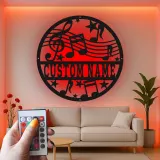 Insegna LED per Note Musicali Personalizzata | Arte in Metallo per Decorazione Studio | Regalo per Musicista Chiave di Violino