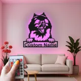 Cartel de metal LED personalizado de perro, regalo para padres de mascotas, decoración para salón para amantes de los perros