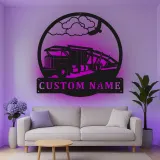 Custom Tow Truck Led Light Metal Wall Art Personalized Gift for Truck Enthusiasts Garage or Man Cave Decor