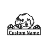 Cartel de metal personalizado con silueta de perro y luz LED, regalo para amantes de mascotas, decoración para salón