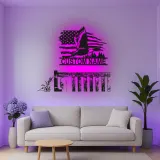 Custom Flying Duck Led Light Metal Wall Art Personalized Gift for Nature Lovers Rustic Cabin Decor